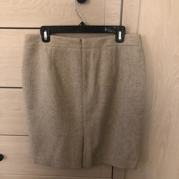 J. Crew Light Grey Wool Blend Pencil Skirt - Picture 2 of 4